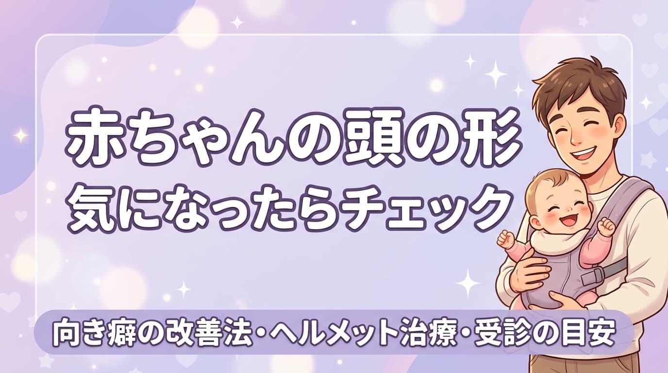 赤ちゃんの頭の形が気になる?原因と治し方をパパ目線で解説