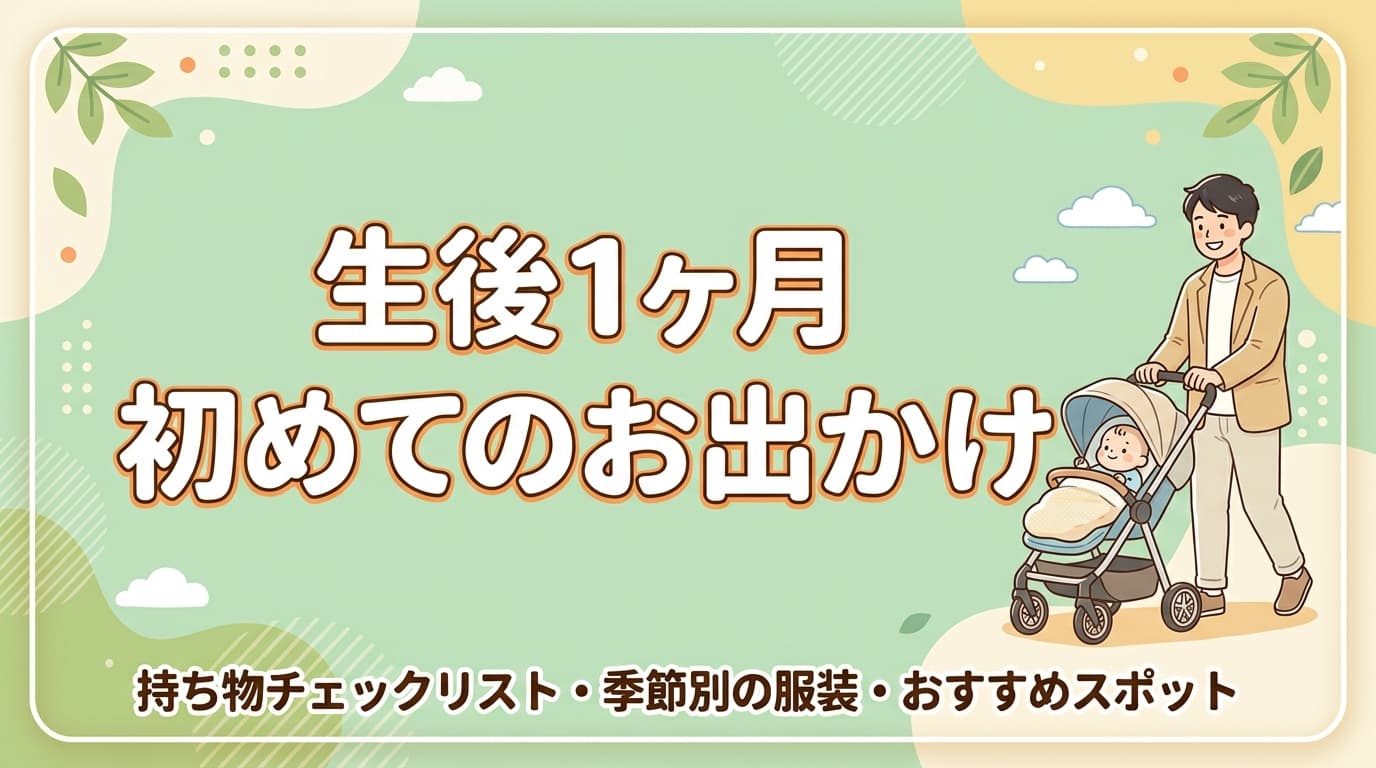 生後1ヶ月の赤ちゃんとの初めての外出|準備と注意点まとめ
