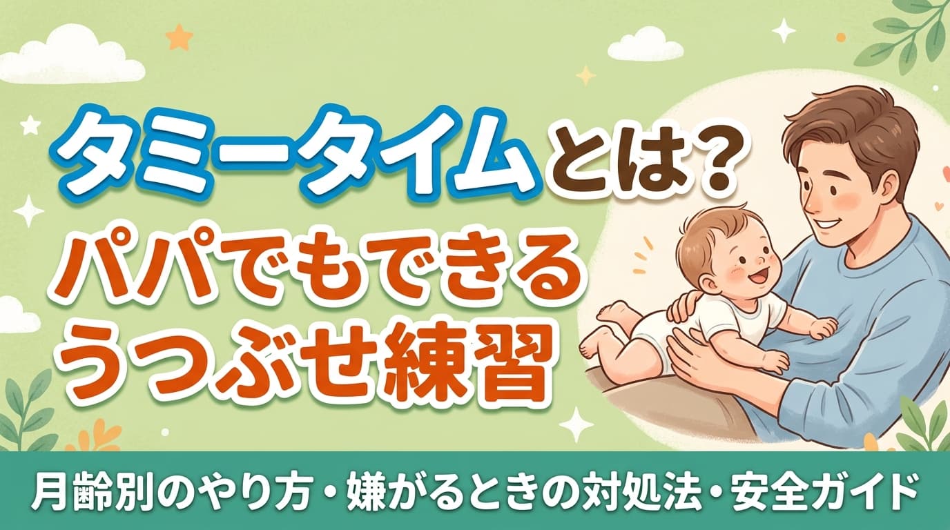 タミータイムとは?生後1ヶ月からのうつぶせ練習ガイド|パパの体験談